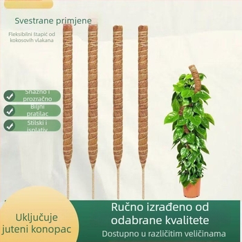 Fleksibilna potpora za biljke u obliku kokosove palme sa mahovinom, za pothos i monstera