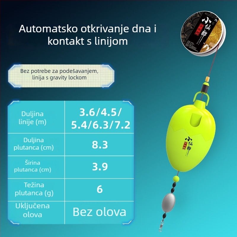 Little Fairy Automatsko Pronalaženje Dna – Visoka Osjetljivost, Set Pluta od Kompozitnog Materijala