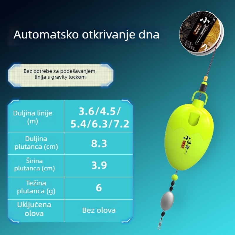 Little Fairy Automatsko Pronalaženje Dna – Visoka Osjetljivost, Set Pluta od Kompozitnog Materijala