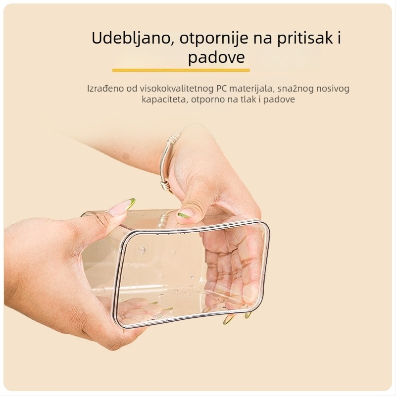 Plastična kutija za skladištenje sa zatvaranjem, četvrtastog oblika, Korejski stil, 800–1000 ml