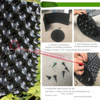 Kontejner za kontrolu korijena - PVC materijal, prozračnost vlage za rast biljaka - Brend South Valley