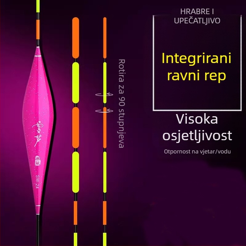 Nano integrirani plosnati rep plovak, SW serija, visoka osjetljivost za šarane i karase