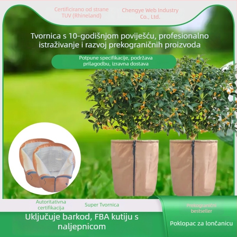 Zaštitna navlaka za saksije i biljke, izolacijska navlaka za bonsaje i vrtne biljke, zaštita od mraza za voćke, ekološki