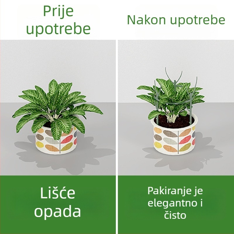 Složive potpore za biljke – Podrška s jednim krilom za penjače loze, plastični štap za podršku s prstenom