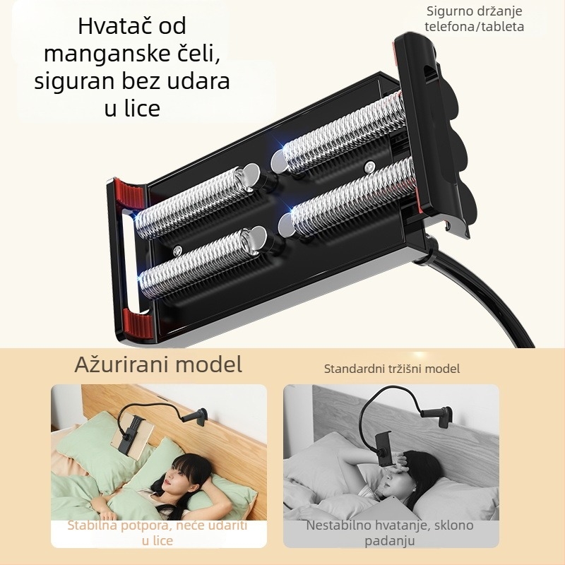 Friendly Lazy Bracket držač za telefon uz krevet, za gledanje TV u krevetu, universalno za telefone i tablete