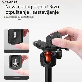 Yunteng 8023 Aluminijski selfie stick i tripod za telefon i bezoglednu kameru, Bluetooth daljinsko upravljanje i stabilizacija slike