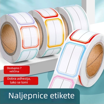 Bedome 2515 samoljepljive etikete za imena, ručno pisane, materijal: samoljepljiva etiketa, vodootporna rolna