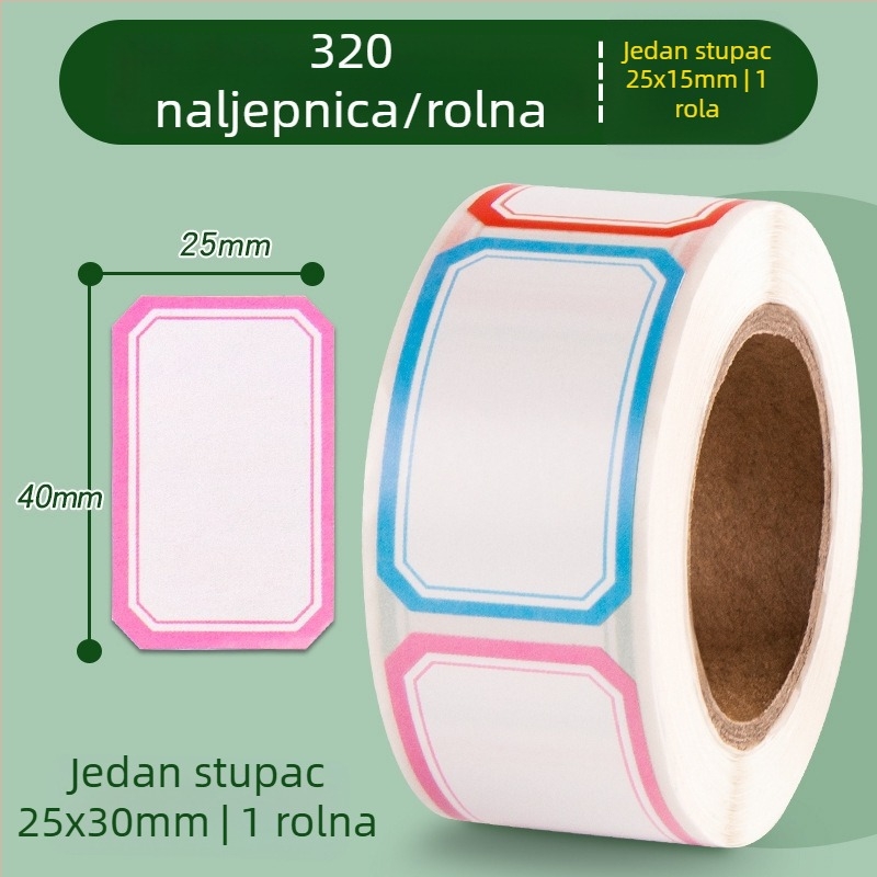 Bedome 2515 samoljepljive etikete za imena, ručno pisane, materijal: samoljepljiva etiketa, vodootporna rolna