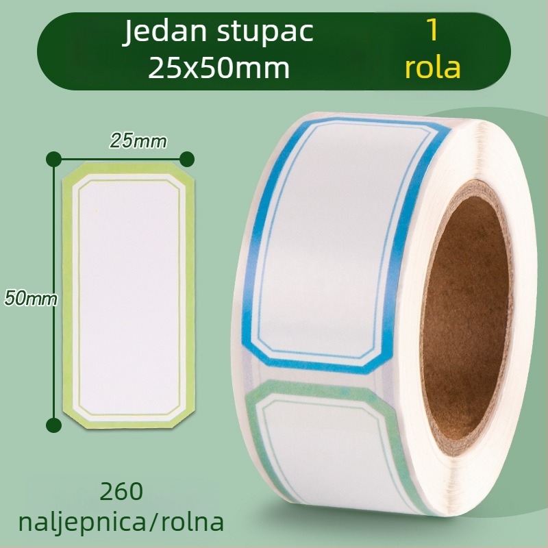 Bedome 2515 samoljepljive etikete za imena, ručno pisane, materijal: samoljepljiva etiketa, vodootporna rolna
