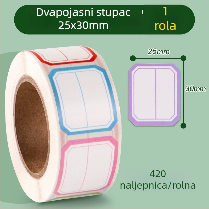 Bedome 2515 samoljepljive etikete za imena, ručno pisane, materijal: samoljepljiva etiketa, vodootporna rolna