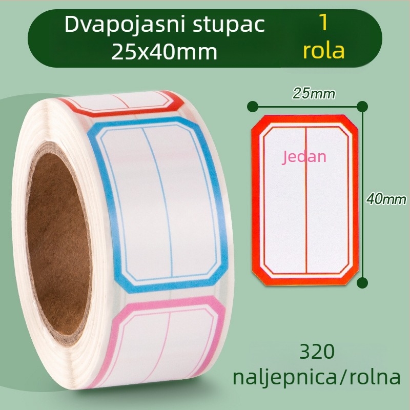 Bedome 2515 samoljepljive etikete za imena, ručno pisane, materijal: samoljepljiva etiketa, vodootporna rolna
