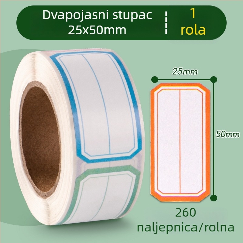 Bedome 2515 samoljepljive etikete za imena, ručno pisane, materijal: samoljepljiva etiketa, vodootporna rolna