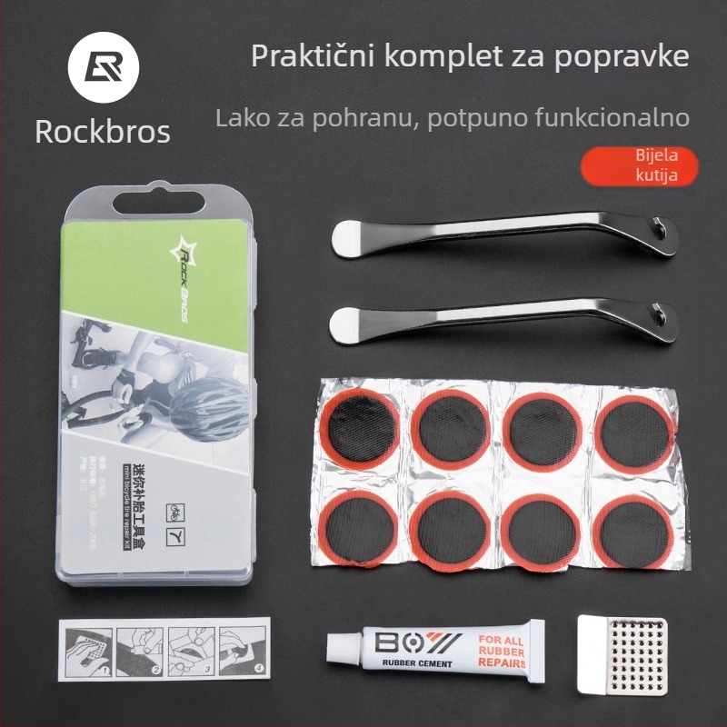 Set alata za popravak bicikla s pumpom i skup ključeva za MTB, uključuje mjerač napetosti žilica