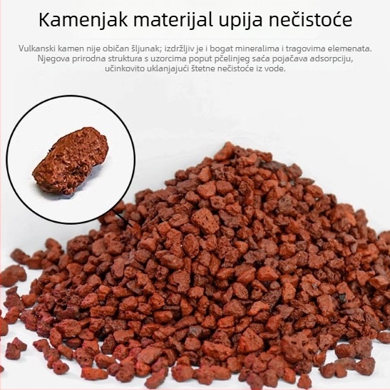 Vulkanijski kamen za akvarij – prirodni kamen podloga za vodene biljke, filtrirajući kamenčići