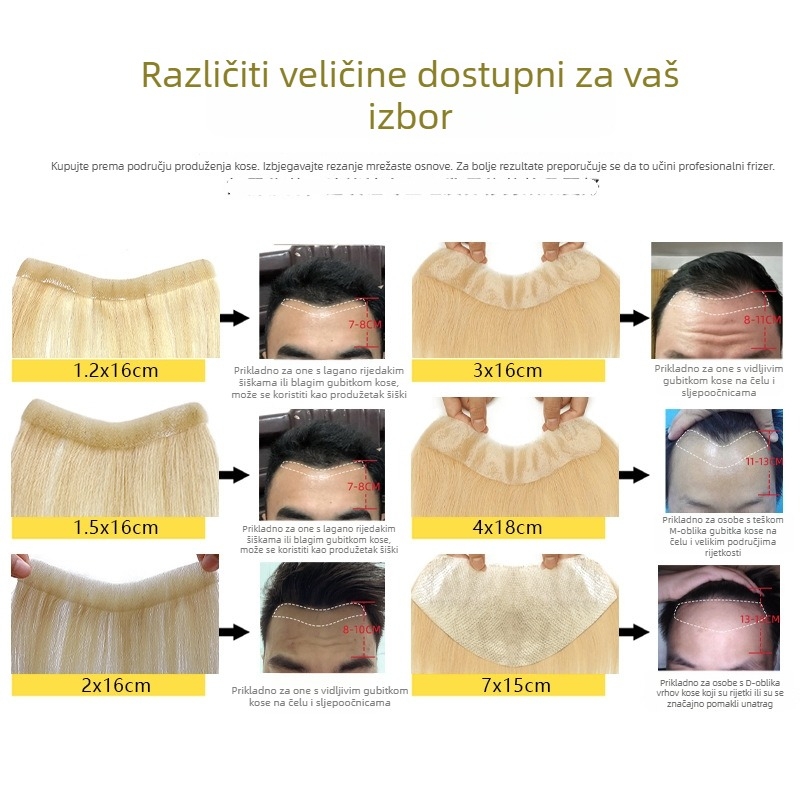 Perika s fringeom – prava prirodna kosa, ručno tkanje, ravne i nagnute fringe, pogodno za toplo bojanje, model A119