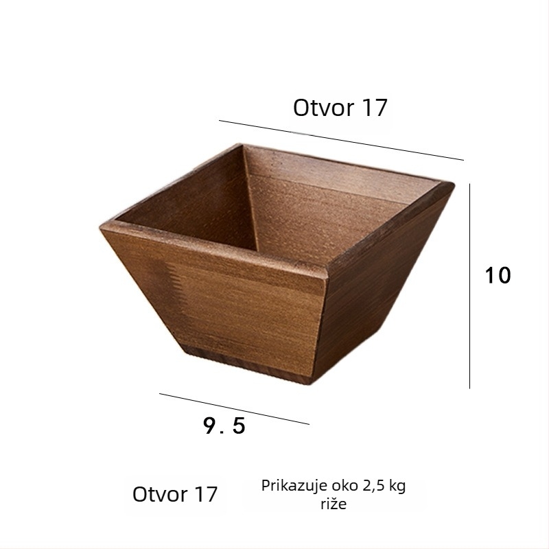 Drvena posuda za rižu – otporna na vlagu i zaštita od štetnika; Materijal: drvo; Kapacitet ispod 4 L; Stil: Novi kineski stil