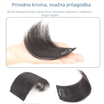 Dijelić kose za žene, topper za volumen na vrhu, podizanje korijena, nevidljivo i bez šavova, prava ljudska kosa