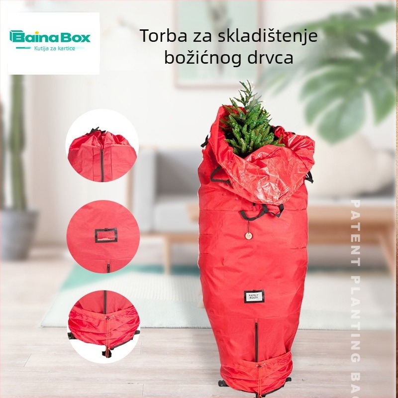Torba za skladištenje božićnog drveta – uspravni dizajn, otporna na prašinu i vodu, za vanjsku i unutarnju upotrebu, Značka The Heart of All, ovlaštena privatna marka