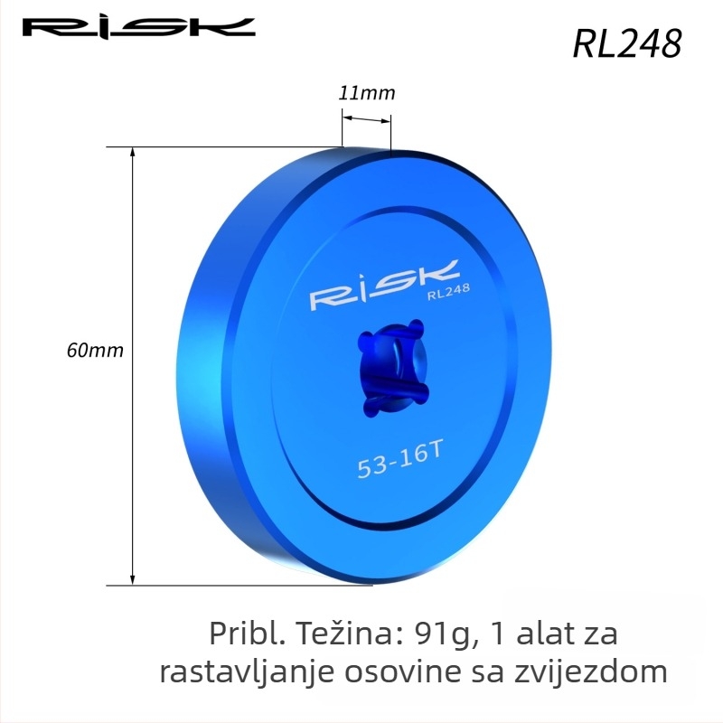 Alat za demontažu navojne osovine bicikla Torx T45