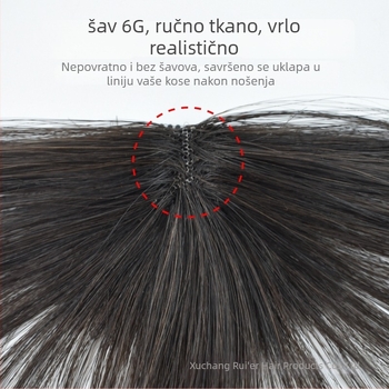 Perika s bangs za žene, pravi ljudski kos, mala frontalna, ručno tkana, francuski stil, prozračan prirodan izgled, može se bojati