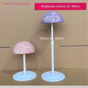 Stalak za peruke s podesivom visinom – prenosni plastični stalak za izlaganje peruka i dodataka za kosu