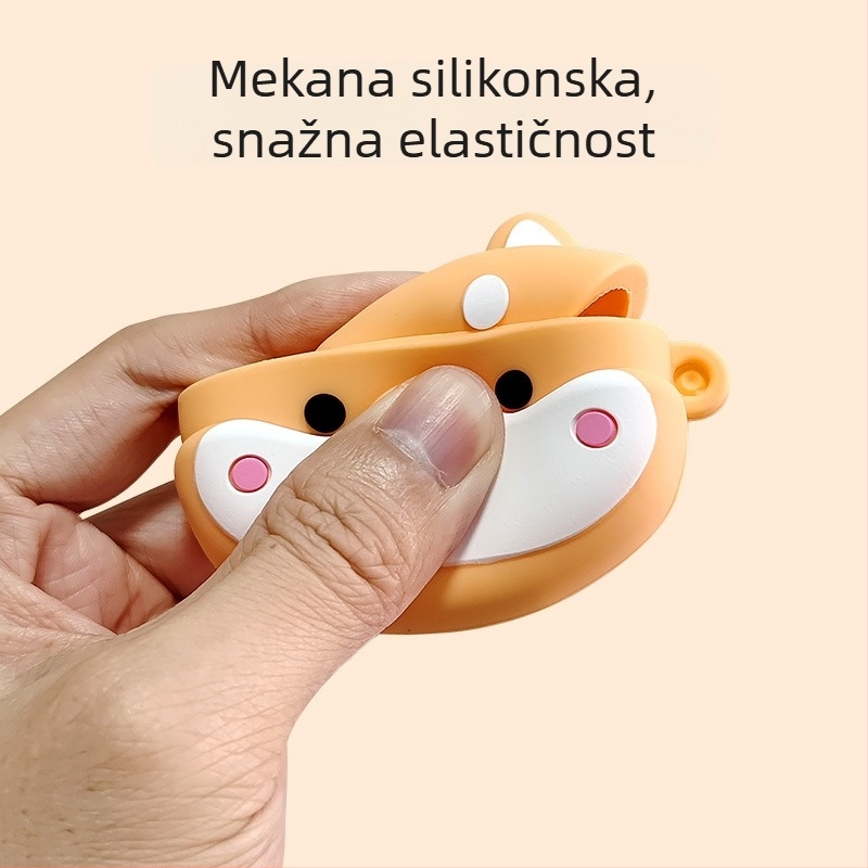 Silikonska futrola za bežične slušalice, mekano kućište s karikaturnim dizajnom, ubrizgano oblikovanje, kompatibilno s različitim modelima – Nanwanghuai
