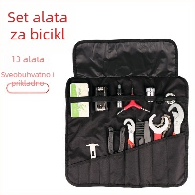 Set alata za bicikl s alatima za popravak, ključem, pumpom za MTB i dodacima