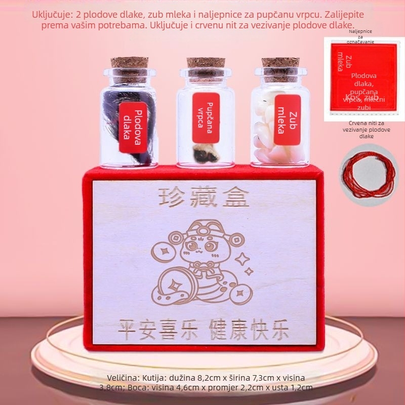 DIY kutija za uspomene bebe: bebini dlaci, pupčana vrpca i mliječni zubi