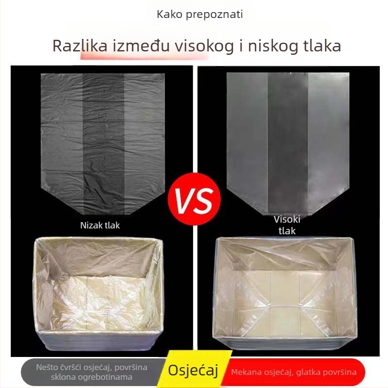 Debela prozirna PE vrećica za pakiranje velikih uređaja, zaštita od vlage i prašine, vrećica za oblaganje kartona