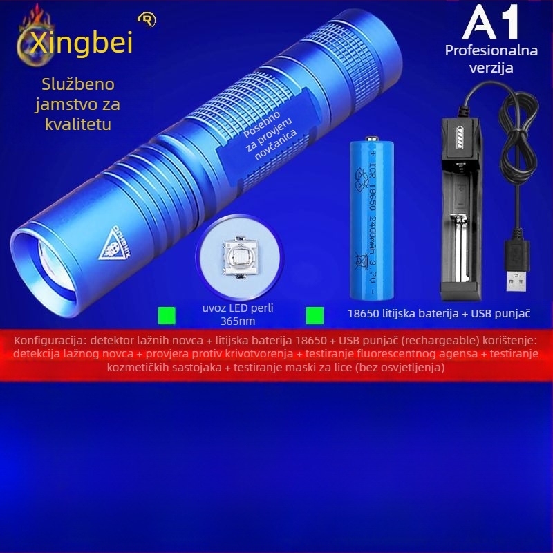 Lampa za otkrivanje novca – Mini laserski provjeritelj novca, napajanje baterijom, plastično kućište, identifikacija