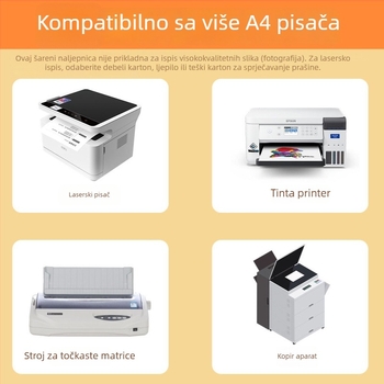 Samoljepljivi papir za tisak za reklamu, visoka adhezija, termotransfer tisak, ljepilo na topljivoj osnovi, podloga