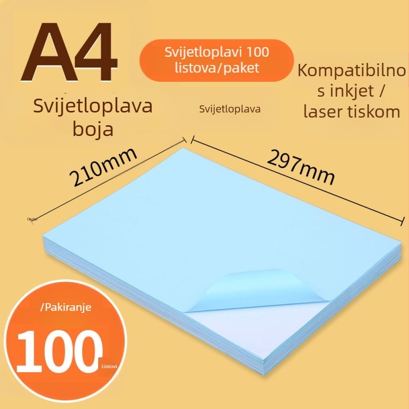 Samoljepljivi papir za tisak za reklamu, visoka adhezija, termotransfer tisak, ljepilo na topljivoj osnovi, podloga