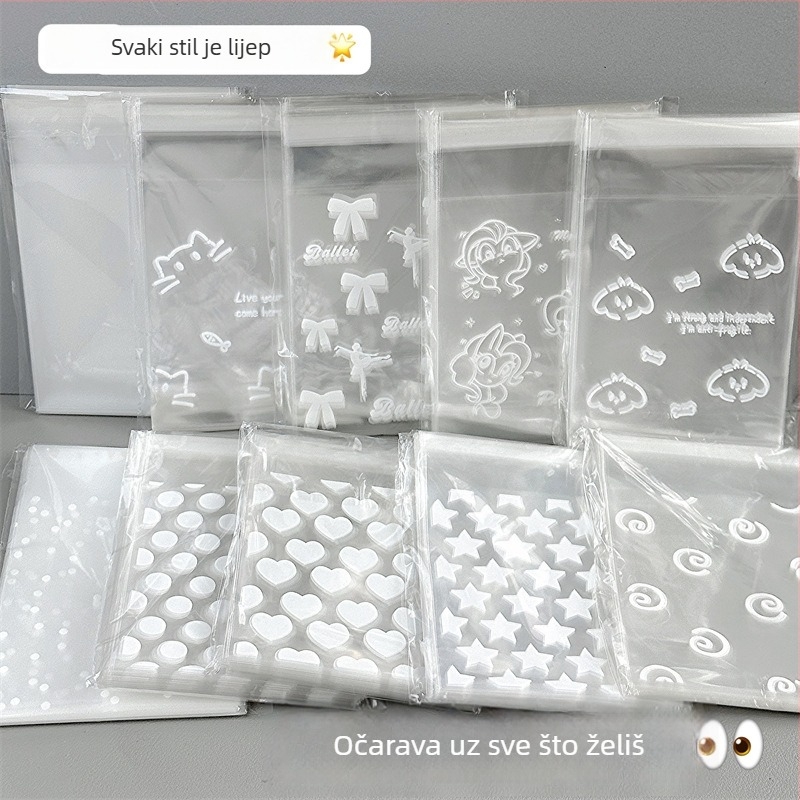 Ziplock vrećica za kartice i nakit — prozirni materijal OPP+PET+CPP, kod F985655m79tm77, za pakiranje kartica i nakita