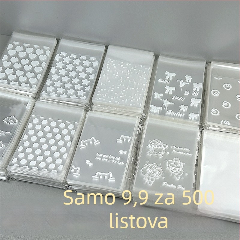 Ziplock vrećica za kartice i nakit — prozirni materijal OPP+PET+CPP, kod F985655m79tm77, za pakiranje kartica i nakita