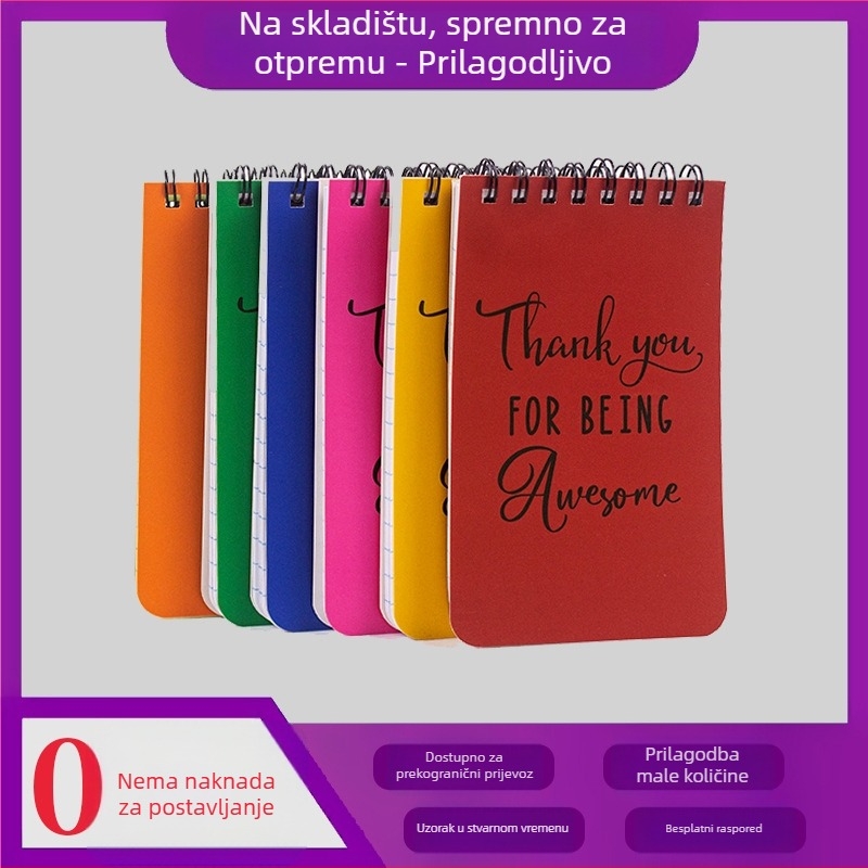 Spiralni bilježnica, vodootporni kamen papir, PP korica, papir 100 g, 50–100 stranica