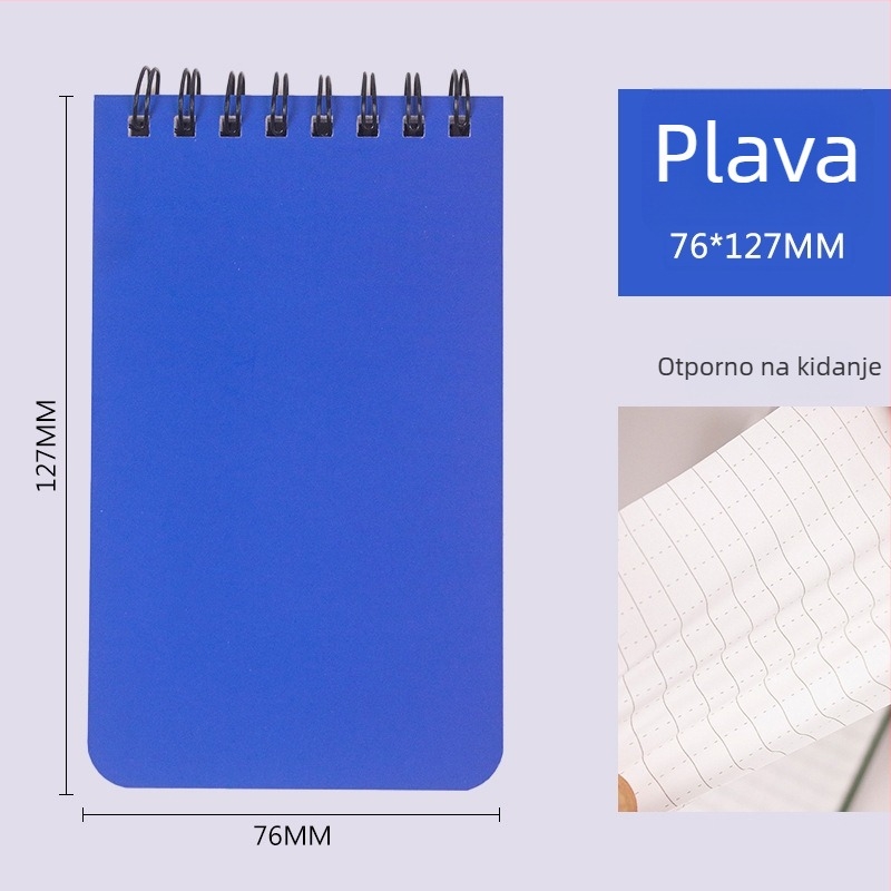 Spiralni bilježnica, vodootporni kamen papir, PP korica, papir 100 g, 50–100 stranica