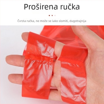 Torba za smeće, PE materijal, debela, jednokratna, u stilu prsluka, kućna upotreba