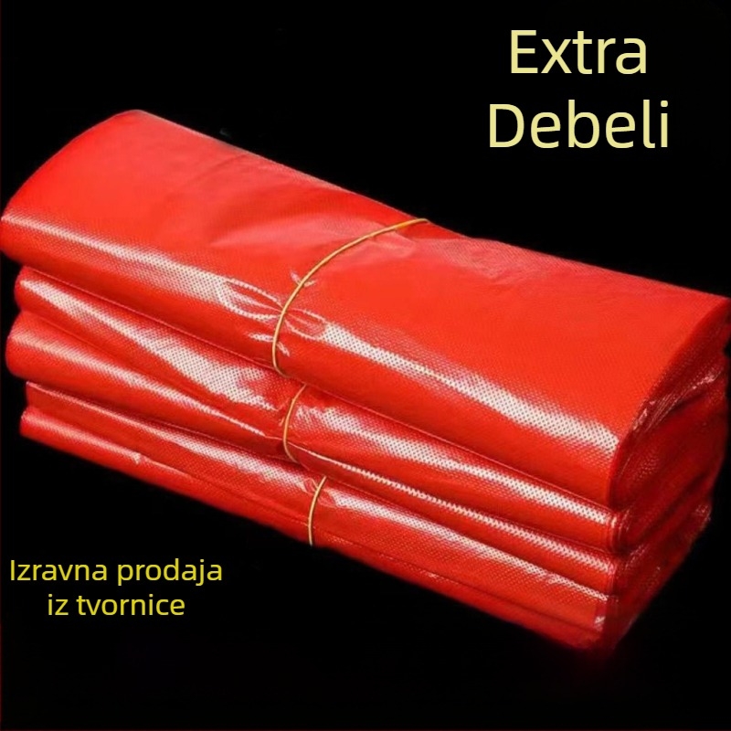 Torba za smeće, PE materijal, debela, jednokratna, u stilu prsluka, kućna upotreba