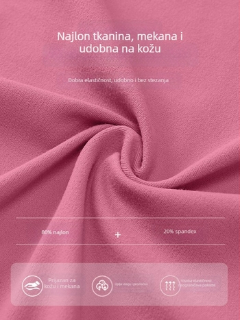 Ženski joga top s jastučićem za prsa, uski kroj, najlon 80% + spandeks 20%, prozračan, brzo suši, za jogu i trčanje