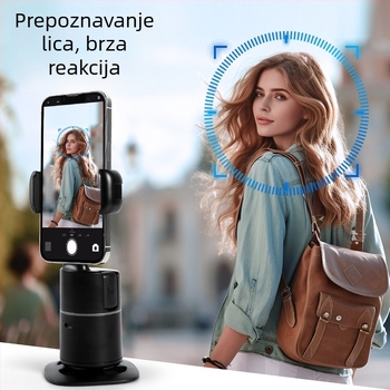 Stabilizator za telefon s AI automatskim praćenjem i prepoznavanjem lica, pan-tilt, Bluetooth daljinsko upravljanje, stolni stalak za livestream