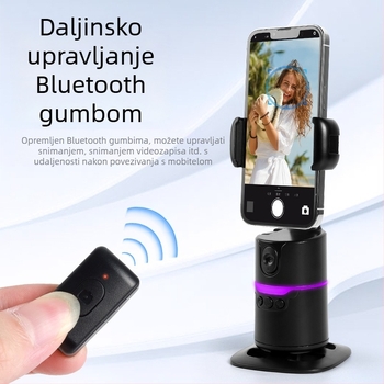 Stabilizator za telefon s AI automatskim praćenjem i prepoznavanjem lica, pan-tilt, Bluetooth daljinsko upravljanje, stolni stalak za livestream