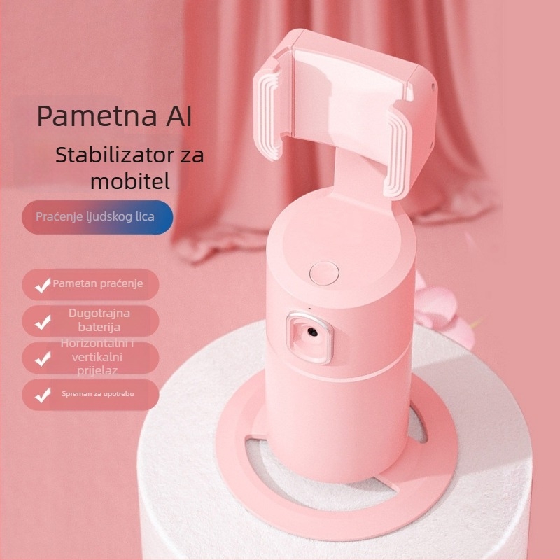 Gimbal stabilizator za mobitel s pametnim praćenjem i praćenjem lica, 360° rotacija, bez instalacije, ABS kućište, univerzalni stolni držač