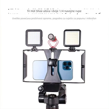 Dvoručni okvir stabilizatora za mobitel – Cage-free serija, ABS, model T0025, prilagodljiv, Bluetooth: Ne, Daljinski upravljač: Ne