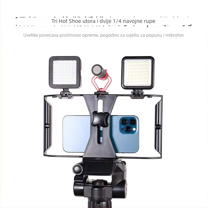 Dvoručni okvir stabilizatora za mobitel – Cage-free serija, ABS, model T0025, prilagodljiv, Bluetooth: Ne, Daljinski upravljač: Ne