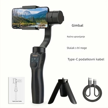 F8 Tro-osični Ručni Stabilizator za Mobitele, ABS Materijal, Bluetooth Podrška, Bez Dodatnog Daljinskog Upravljača, Prilagodba