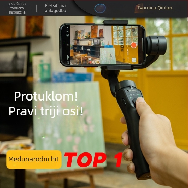 F8 Tro-osični Ručni Stabilizator za Mobitele, ABS Materijal, Bluetooth Podrška, Bez Dodatnog Daljinskog Upravljača, Prilagodba