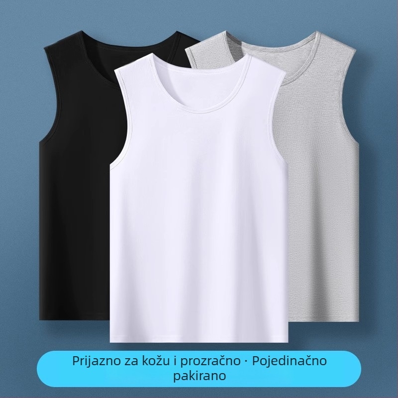 Muška vesta I oblika za sport – poliester materijal, sadržaj poliester 80–90%, okrugli ovratnik, proljeće 2024