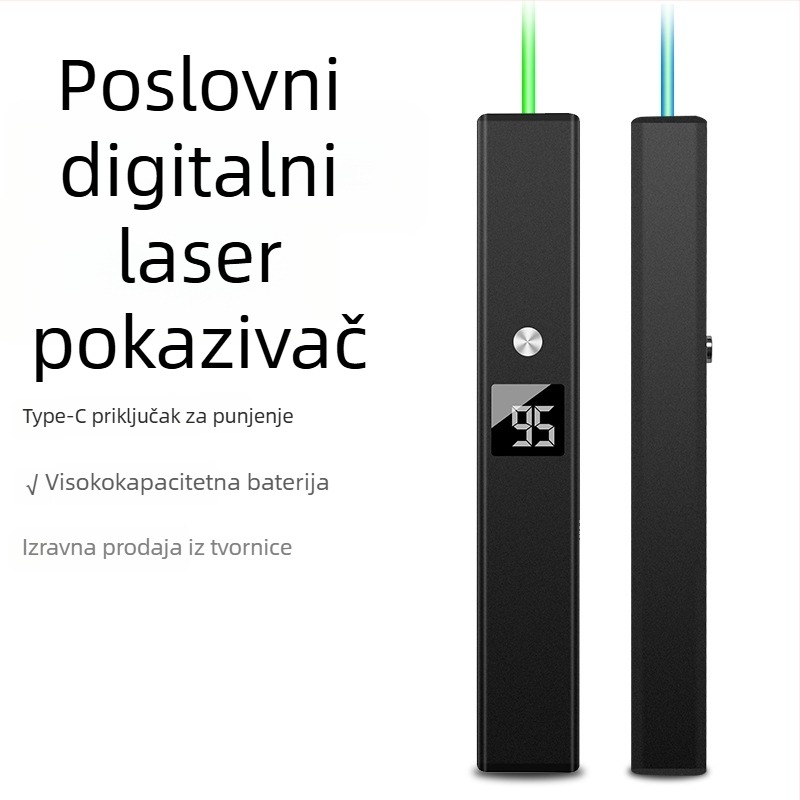 Laser pointer olovka s prikazom snage — Suoxue, mogućnost tiskanja logotipa, za poslovnu uporabu (prodajno odjeljenje, sastanci, gradilišta)