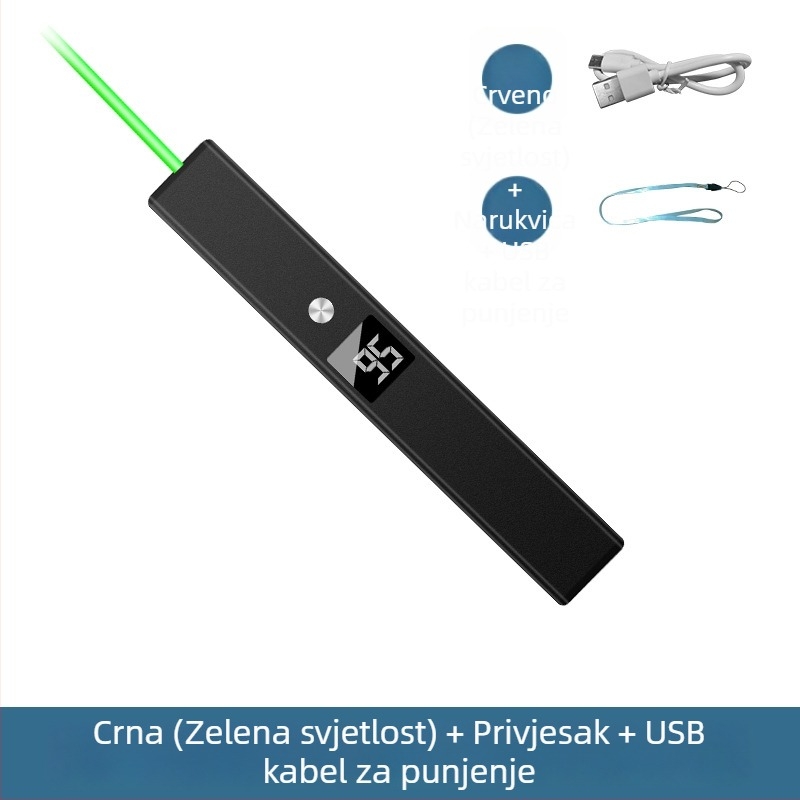 Laser pointer olovka s prikazom snage — Suoxue, mogućnost tiskanja logotipa, za poslovnu uporabu (prodajno odjeljenje, sastanci, gradilišta)