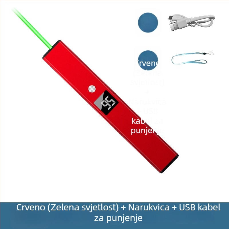 Laser pointer olovka s prikazom snage — Suoxue, mogućnost tiskanja logotipa, za poslovnu uporabu (prodajno odjeljenje, sastanci, gradilišta)